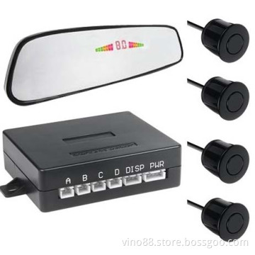 Rearview mirror numeral LED parking sensor